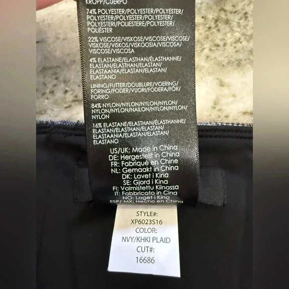 Liverpool Women’s Los Angeles Bia Plaid Knit Pencil Skirt - Size 12P - Picture 6 of 6